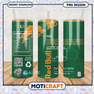 Limited Edition Red Bull Hurricanes Tumbler PNG Design
