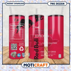 Limited Edition Red Bull Aztecs Tumbler PNG Design 2023