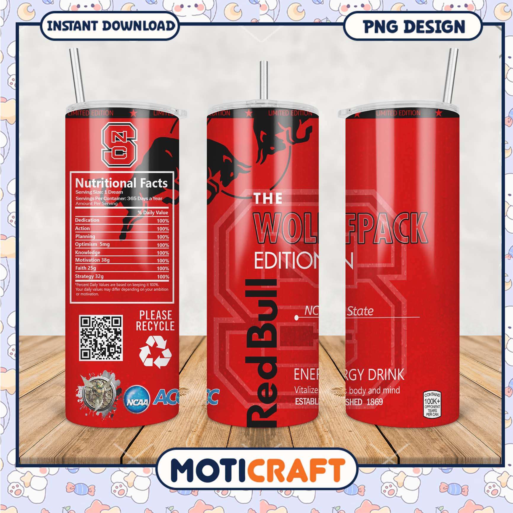 Limited Edition NC State Wolfpack Energy Drink Tumbler PNG Limited Edition NC State Wolfpack Energy Drink Tumbler PNG