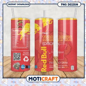 Limited Edition Maryland Terrapins Tumbler PNG Design