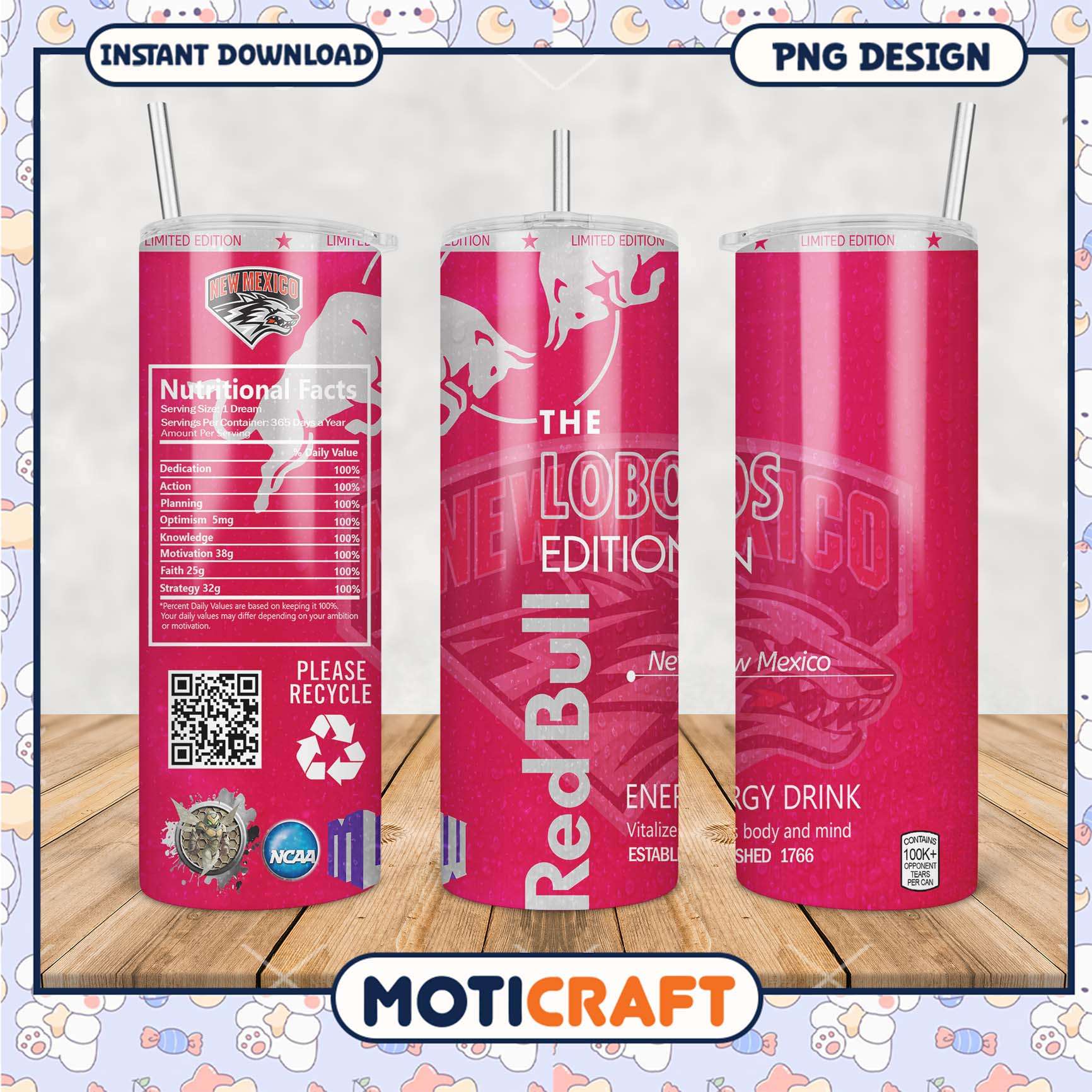 Limited Edition Lobos Red Bull Energy Drink Tumbler PNG Limited Edition Lobos Red Bull Energy Drink Tumbler PNG