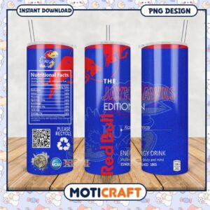 Limited Edition Jayhawks Tumbler with Nutritional Facts PNG