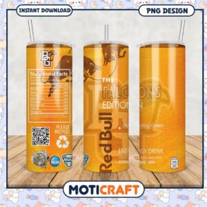 Limited Edition Falcons Tumbler Design for Energy Drink