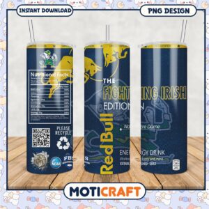 Limited Edition Fighting Irish Energy Drink Tumbler PNG