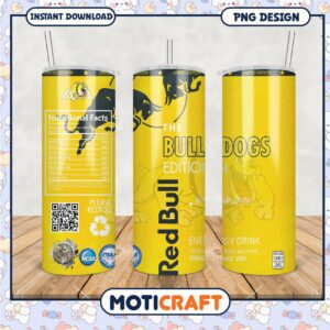 Limited Edition Bulldogs Tumbler Design for Red Bull Fans