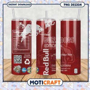 Limited Edition Bulldogs Mississippi State Tumbler Design PNG