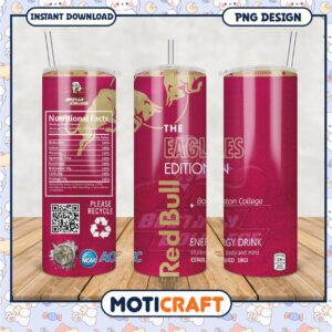 Limited Edition Boston College Eagles Tumbler PNG Design