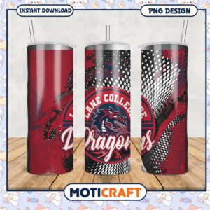 Lane College Dragons Tumbler Design PNG for Fans and Gifts
