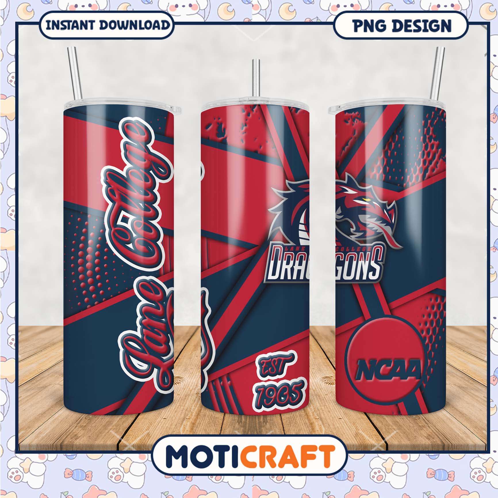 Lane College Dragons NCAA Tumbler Design PNG Format Lane College Dragons NCAA Tumbler Design PNG Format