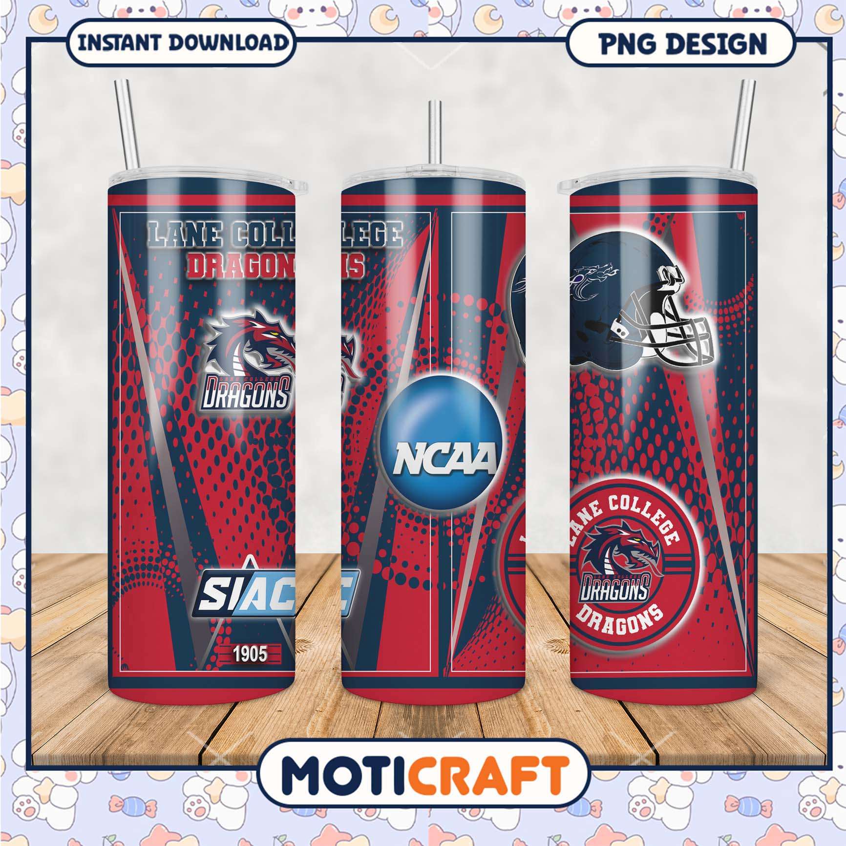 Lane College Dragons NCAA Tumbler Design PNG File Download Lane College Dragons NCAA Tumbler Design PNG File Download