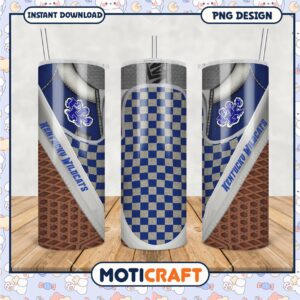 Kentucky Wildcats Tumbler Design Checkerboard PNG File