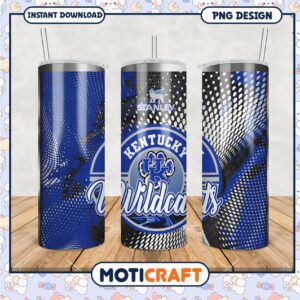 Kentucky Wildcats Stanley Tumbler Blue Design PNG File