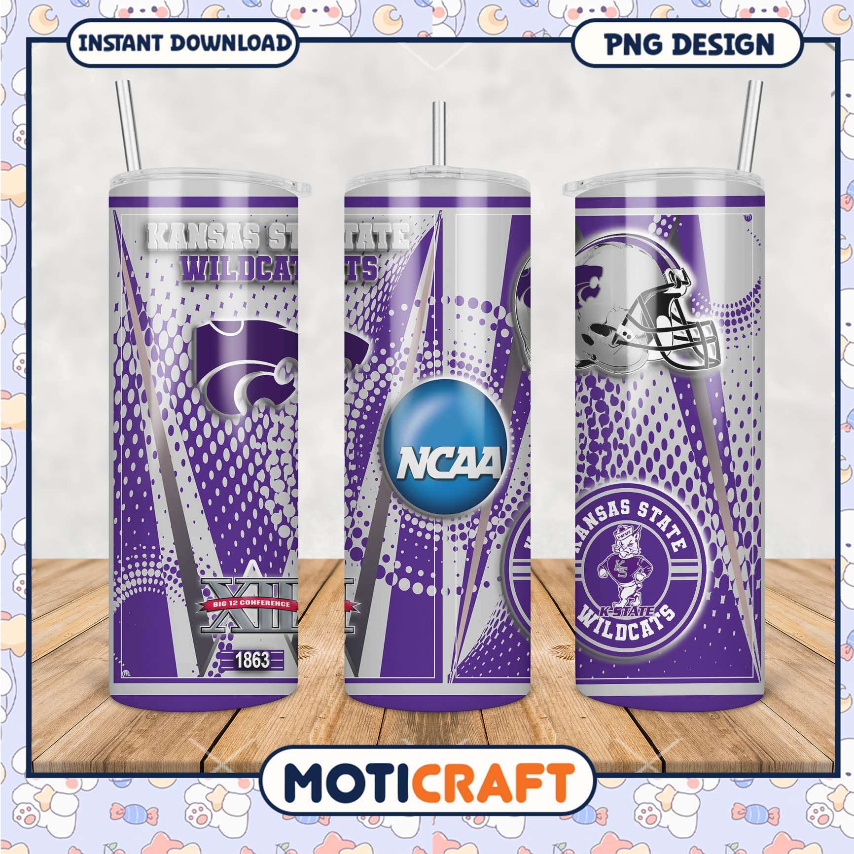 Kansas State Wildcats Tumbler PNG NCAA Merchandise Design Kansas State Wildcats Tumbler PNG NCAA Merchandise Design