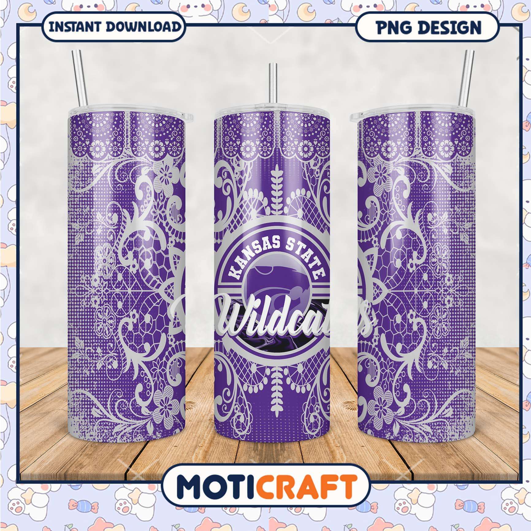 Kansas State Wildcats Tumbler PNG Design for Fans Kansas State Wildcats Tumbler PNG Design for Fans