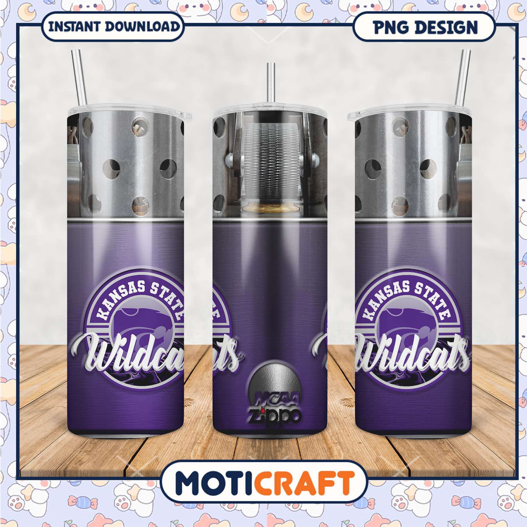 Kansas State Wildcats Tumbler Design PNG for Fans Kansas State Wildcats Tumbler Design PNG for Fans