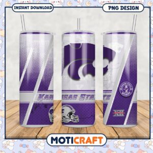 Kansas State Wildcats Tumbler Design PNG File Download