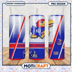 Kansas Jayhawks Tumbler PNG Design for Fans and Gifts