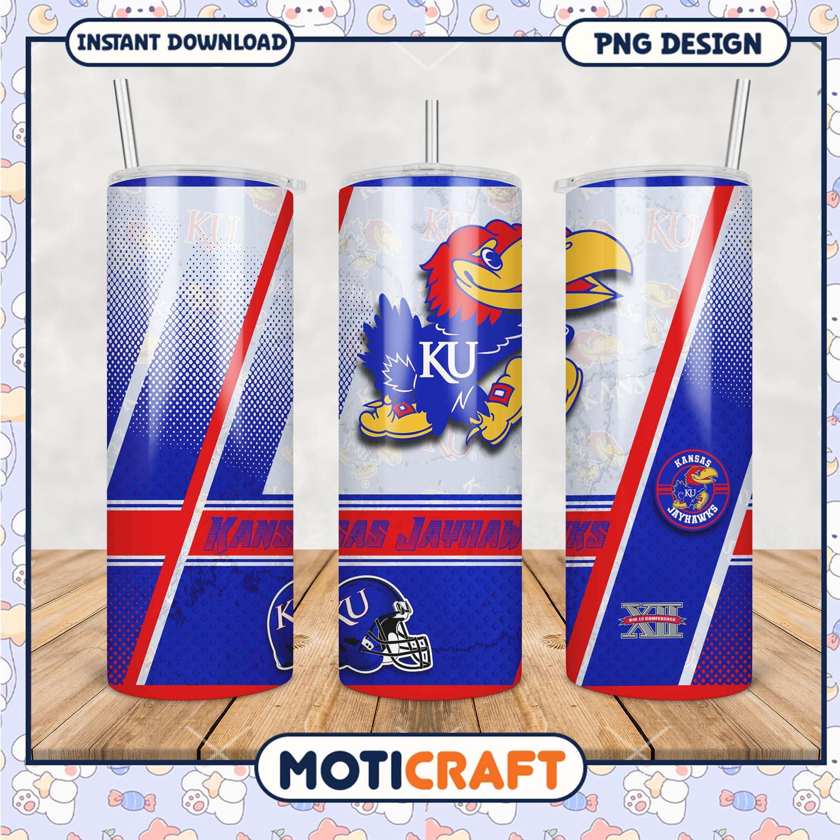Kansas Jayhawks Tumbler PNG Design for Fans and Gifts Kansas Jayhawks Tumbler PNG Design for Fans and Gifts