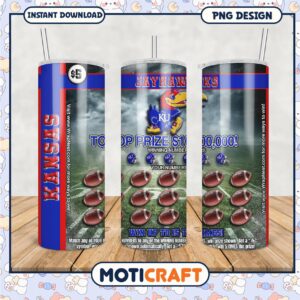 Kansas Jayhawks Tumbler PNG Football Prize Promotion Design