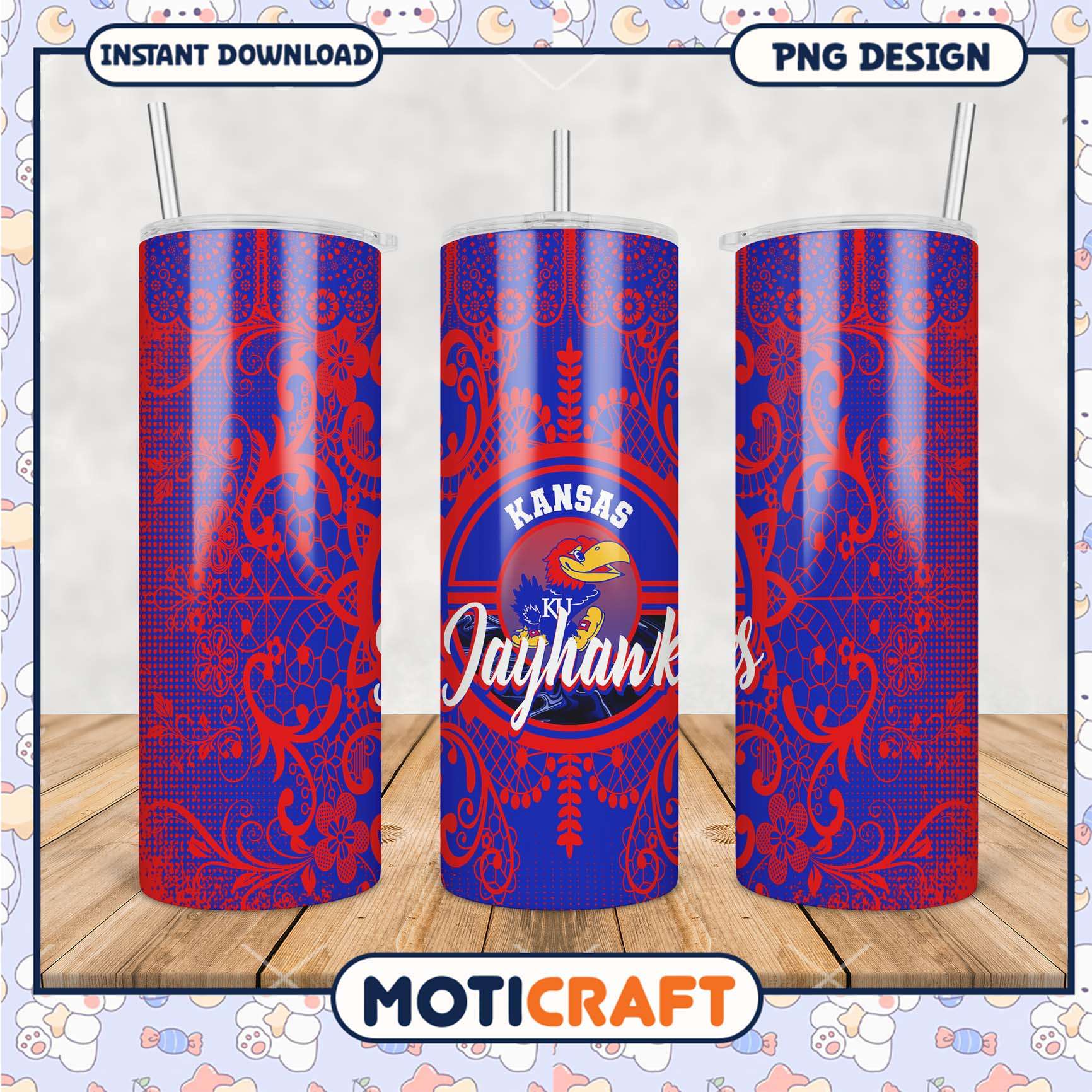 Kansas Jayhawks Tumbler PNG Design for Fans and Collectors Kansas Jayhawks Tumbler PNG Design for Fans and Collectors