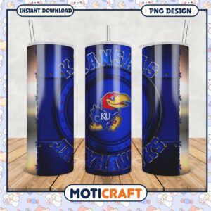Kansas Jayhawks Tumbler Design PNG for Fans and Gifts
