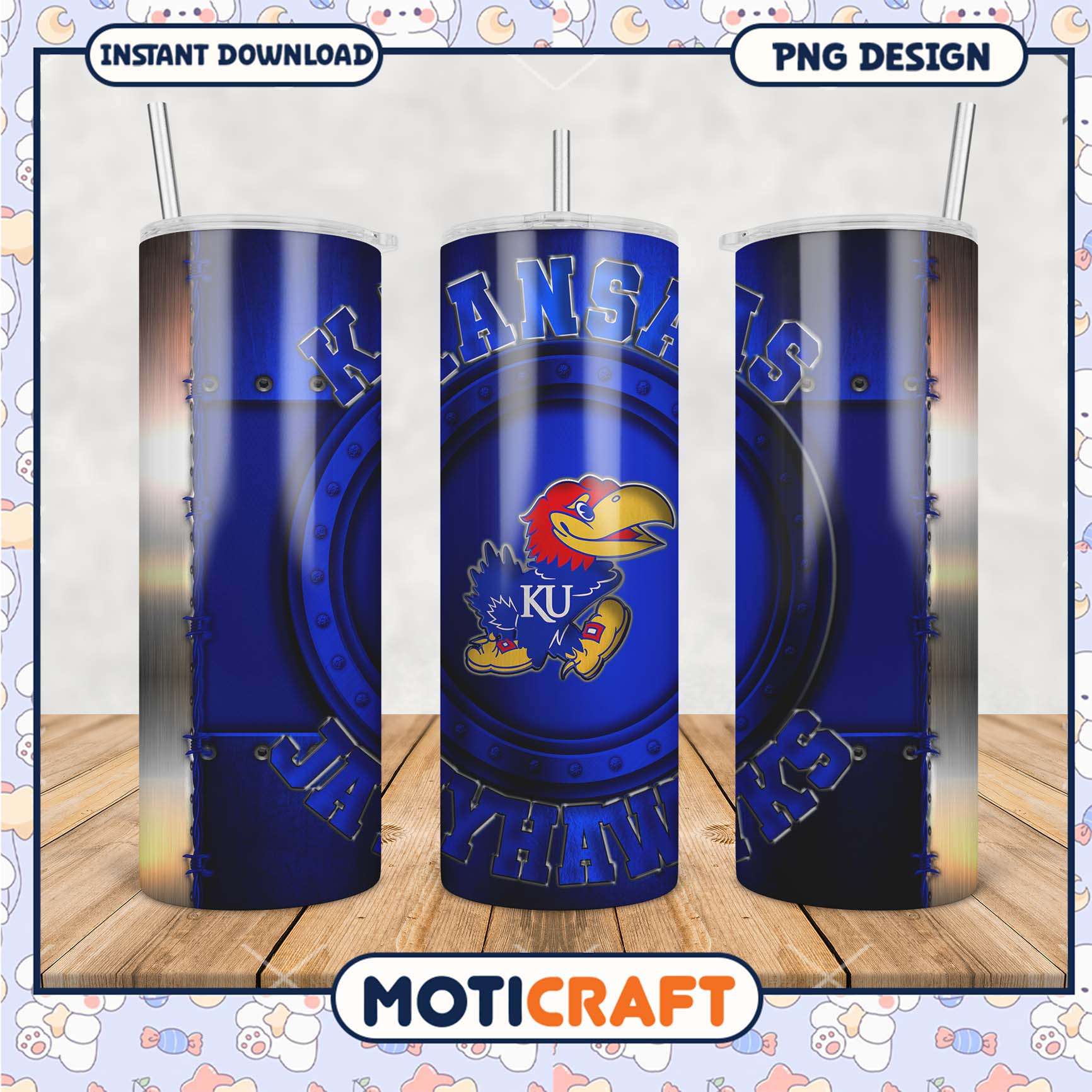 Kansas Jayhawks Tumbler Design PNG for Fans and Gifts Kansas Jayhawks Tumbler Design PNG for Fans and Gifts