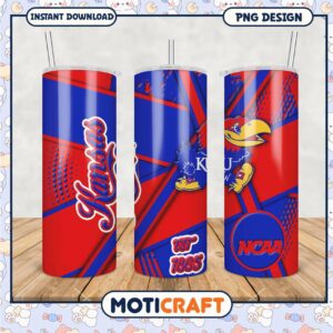 Kansas Jayhawks NCAA Tumbler PNG Design for Fans 2023