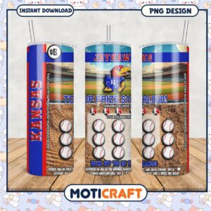 Kansas Jayhawks Lottery Tumbler Design with $100000 Prize