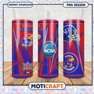 Kansas Jayhawks NCAA Tumbler Design PNG for Fans and Collectors