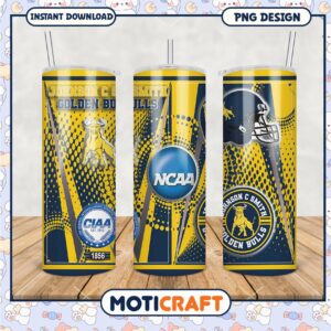 Johnson C Smith Golden Bulls Tumbler Design PNG File