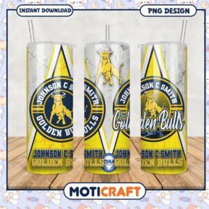 Johnson C Smith Golden Bulls Tumbler PNG Design 2023