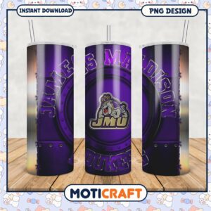 James Madison Dukes Tumbler Design PNG for Fans and Gifts
