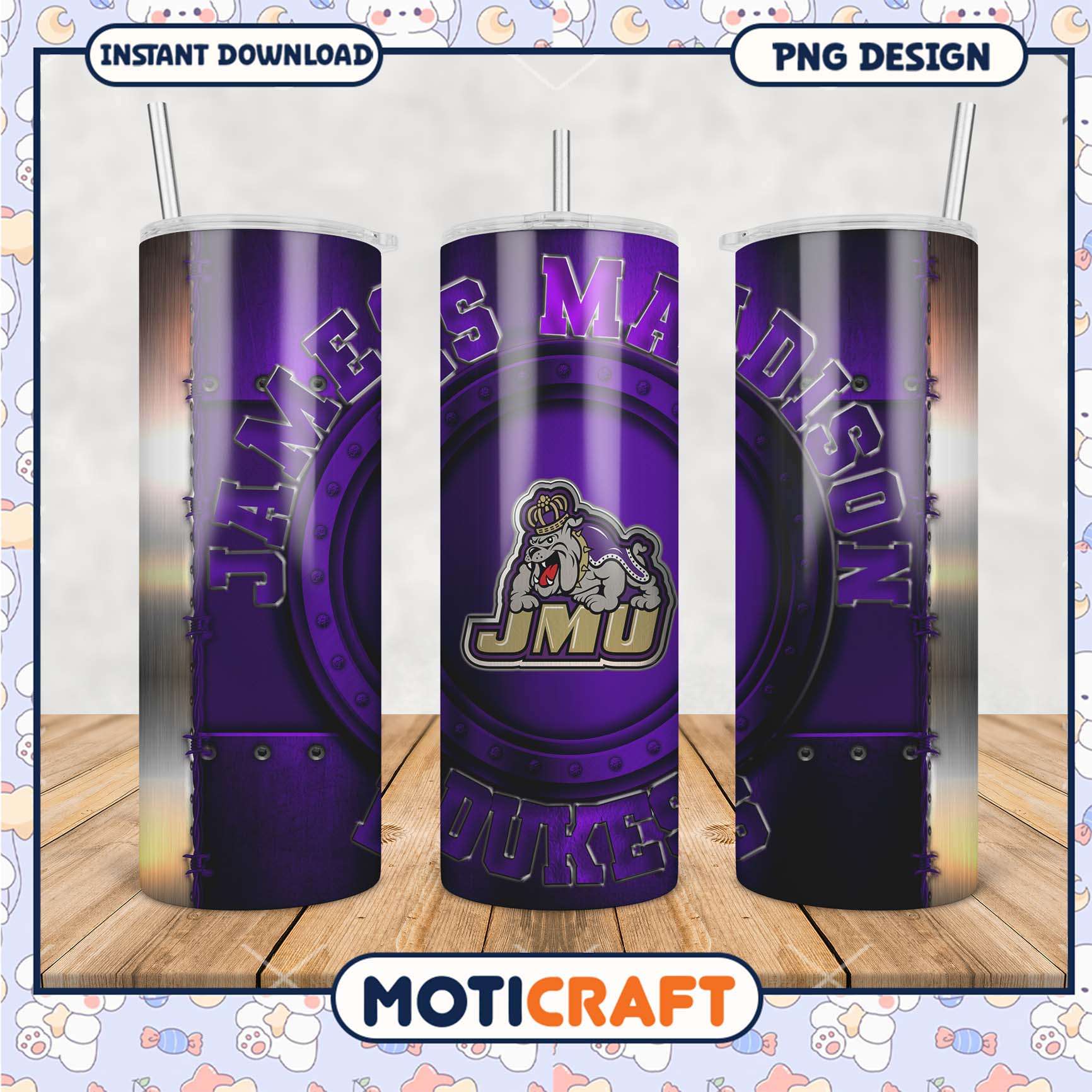 James Madison Dukes Tumbler Design PNG for Fans and Gifts James Madison Dukes Tumbler Design PNG for Fans and Gifts