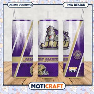 James Madison Dukes Tumbler PNG Design for Fans and Gifts