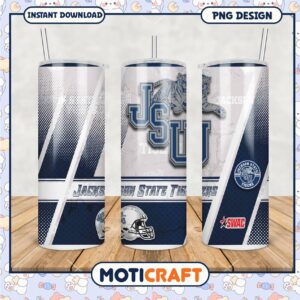 Jackson State University Tigers Tumbler PNG Design File