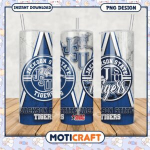 Jackson State Tigers Tumbler PNG Design for Fans and Gifts