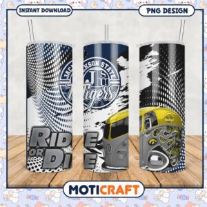 Jackson State Tigers Ride or Die Tumbler PNG Design