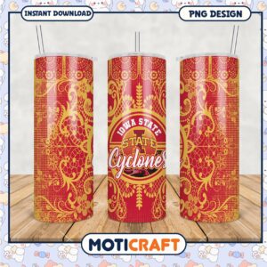 Iowa State Cyclones Tumbler PNG Design for Fans and Gifts