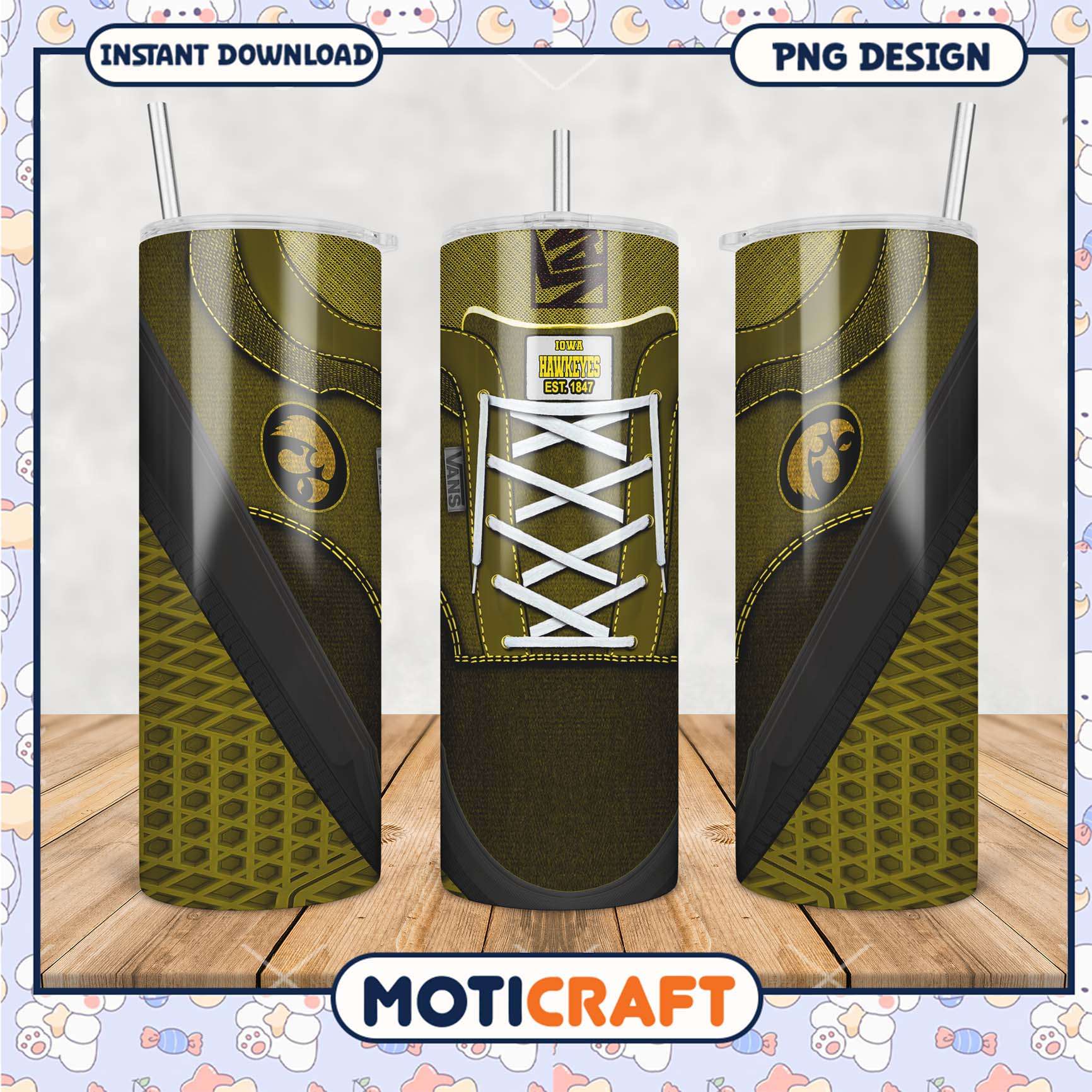 Iowa Hawkeyes Tumbler PNG Design for Sports Fans Gifts Iowa Hawkeyes Tumbler PNG Design for Sports Fans Gifts