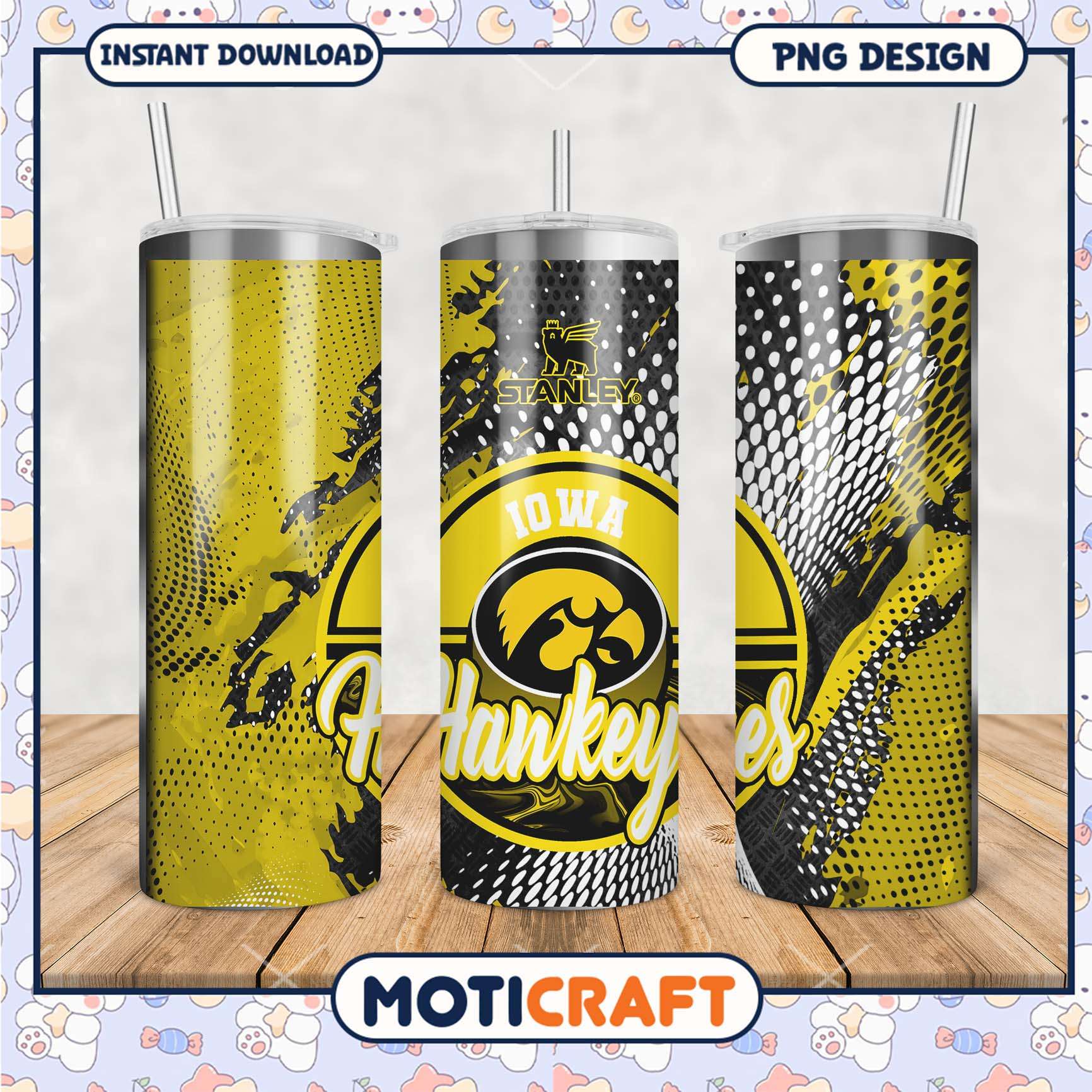 Iowa Hawkeyes Tumbler PNG Design for Fans and Collectors Iowa Hawkeyes Tumbler PNG Design for Fans and Collectors