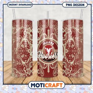 Inspirational Indiana Hoosiers Tumbler Design PNG Format