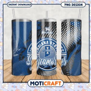 Indiana State Sycamores Tumbler PNG Design for Fans