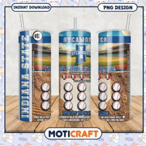 Indiana State Sycamores Tumbler Design for Winning Game
