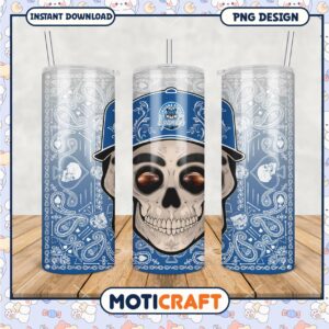 Indiana State Sycamores Skull Tumbler PNG Design File