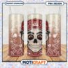Indiana Hoosiers Skull Design Tumbler PNG for Fans