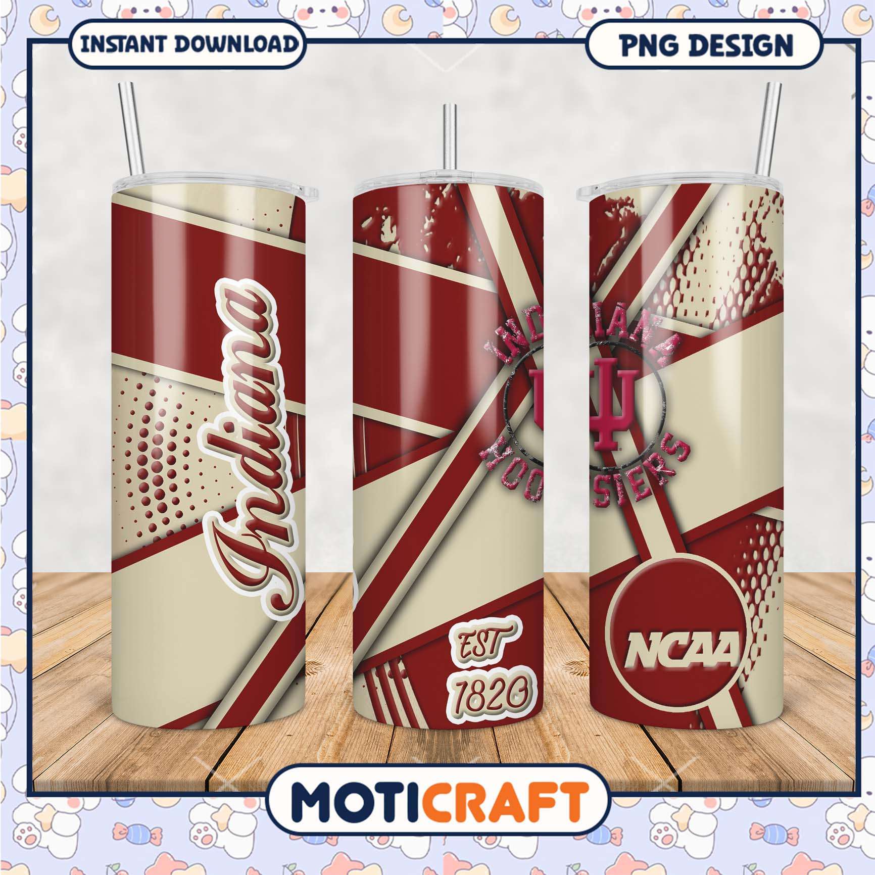 Indiana Hoosiers NCAA Tumbler PNG Design for Fans Gifts Indiana Hoosiers NCAA Tumbler PNG Design for Fans Gifts