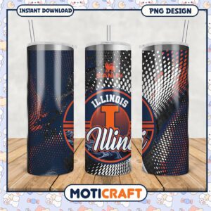 Illinois Illini Tumbler PNG Design for Fans and Collectors