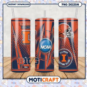 Illinois Fighting Illini NCAA Tumbler PNG Design Download