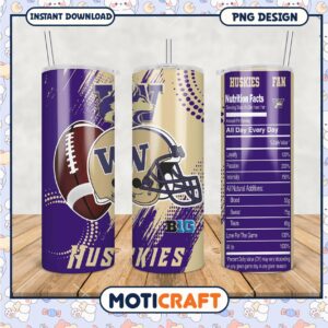 Huskies Fan Tumbler Design for Ultimate Game Day Spirit