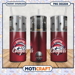 Houston Cougars Tumbler PNG NCAA Zippo Design Graphic